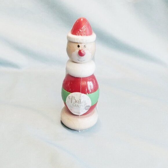 Baby Ganz Collection-Wooden-Stackable Rings-Snowman-NIP. - Picture 1 of 8